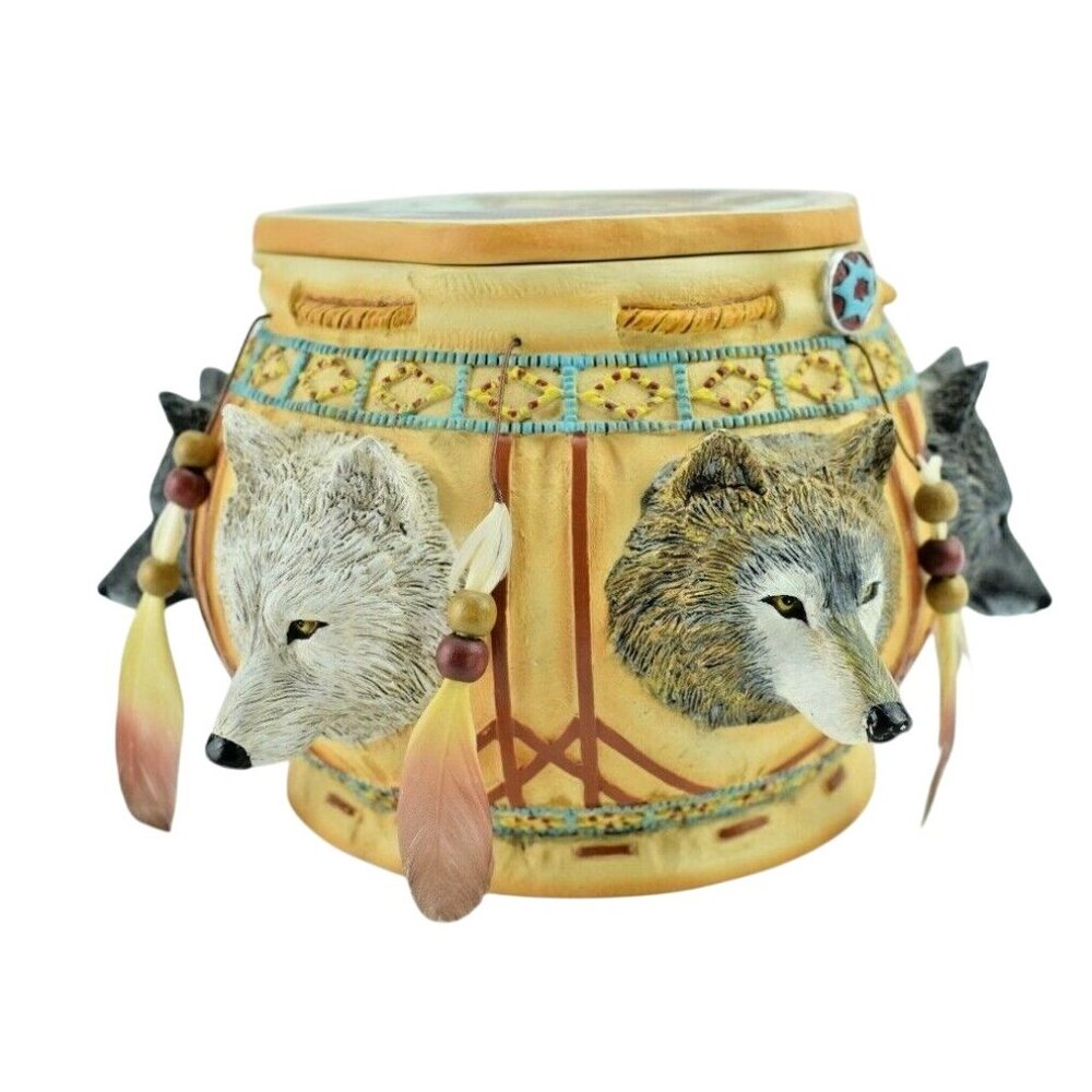 Bradford Exchange Spirit of the Wolf Sacred Keepsake Box (2005) - Picture 3 of 7